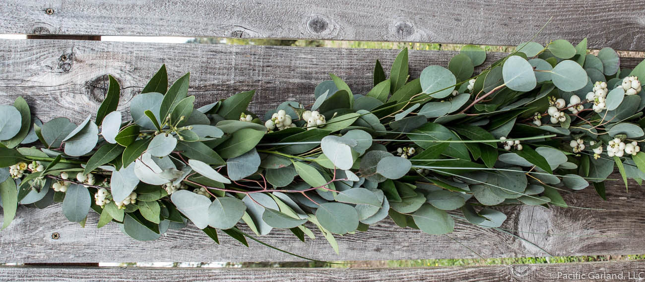 Fresh Berry Up! 'Signature Series' Garland featuring Snowberry, Bay Leaf and Eucalyptus