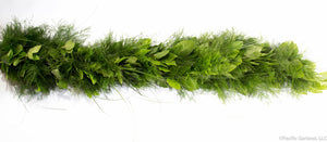 Designers Choice Three Item Fresh Extra Full Garland with Tree Fern, Salal and Bear Grass
