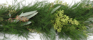 Fresh Designers Choice Two Item Garland With Tree Fern and Seeded Eucalyptus
