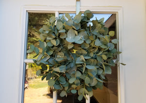 Beautiful EverRing Eucalyptus wreath on door