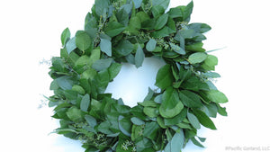 Beautiful Designers Choice EverRing Wreath with Salal & Seeded Eucalyptus