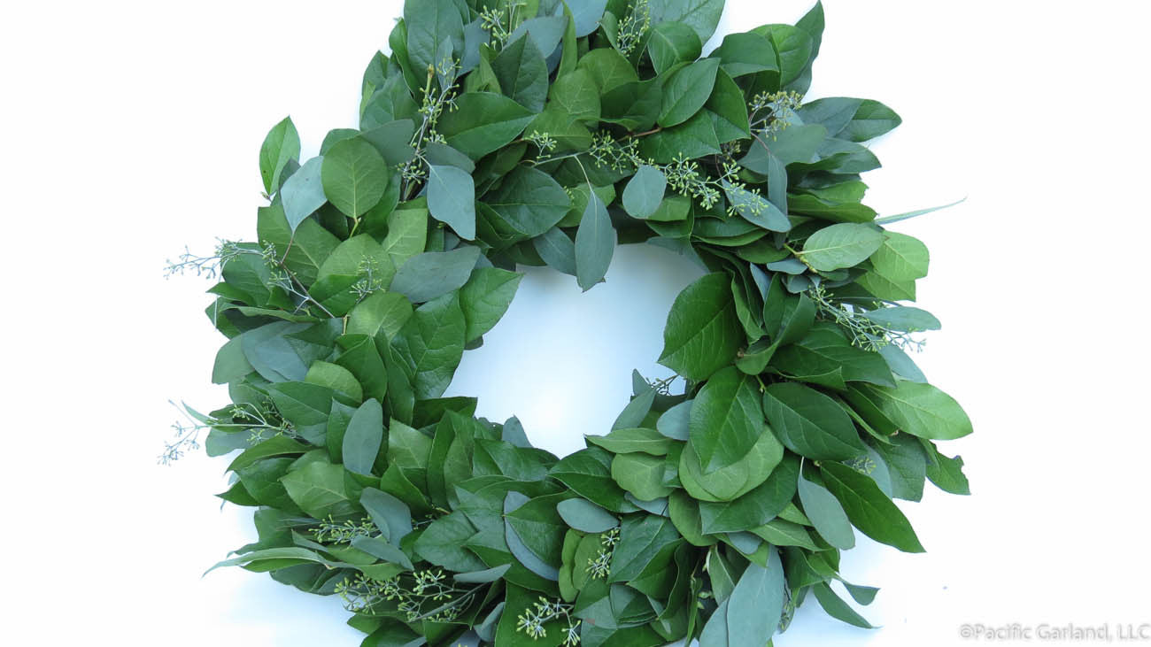 Wholesale Fresh Designers Choice EverRing Wreath with Salal & Seeded Eucalyptus