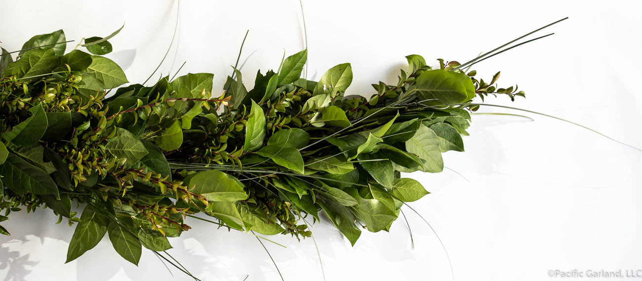 Fresh Designers Choice Three Item Garland with Salal, Green Huck and Bear Grass