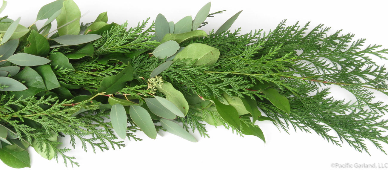Holiday Garland with Port Orford Cedar, Eucalyptus & Salal