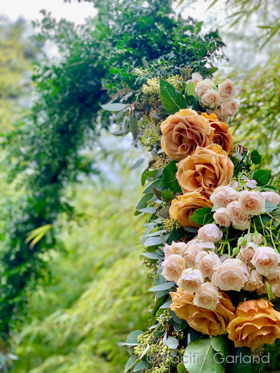 Beautiful Moon Gate Floral Garland on our  Moon Gate Hoop
